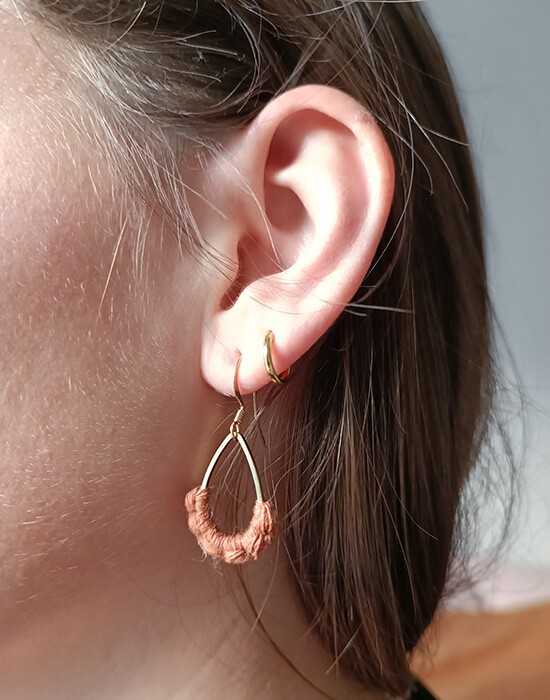 Boucles d'oreille en macramé