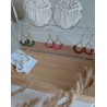 Boucles d'oreille en macramé